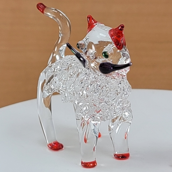 Miniature Cat Kitty Handblown Glass Lampwork Animal Figurine - Picture 9 of 9